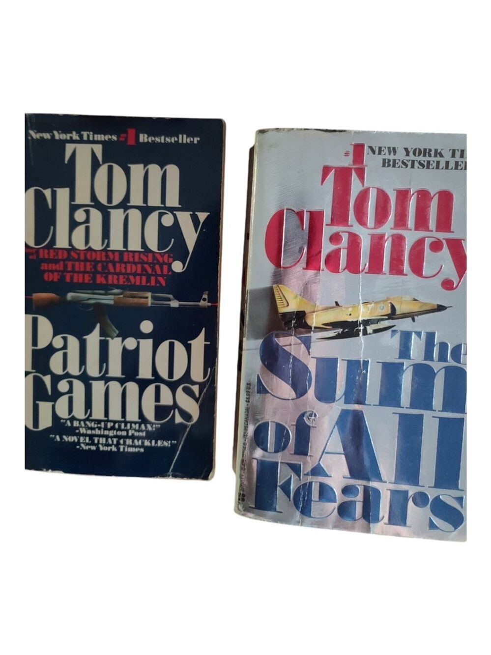 Patriot Games & Sun Of All Fears Books Tom Clancy bundle